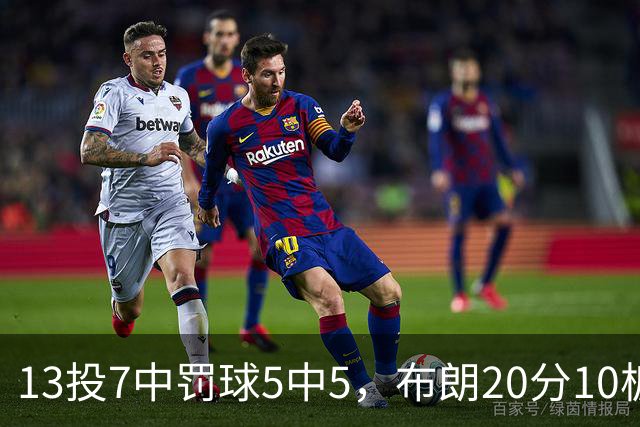 13投7中罚球5中5，布朗20分10板正负值+3